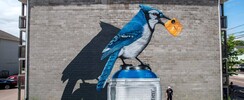 Étien' - Fresque murale et anamorphose